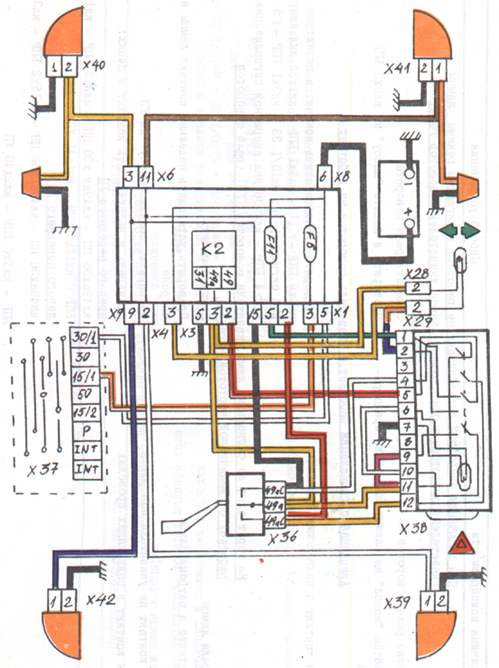 Схема реле поворотов москвич 2140
